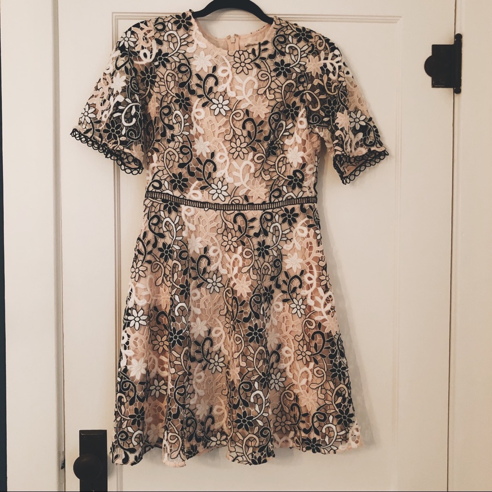 NWOT Anthropologie Shoshanna Flutter Sleeve Dress - Picture 3 of 6